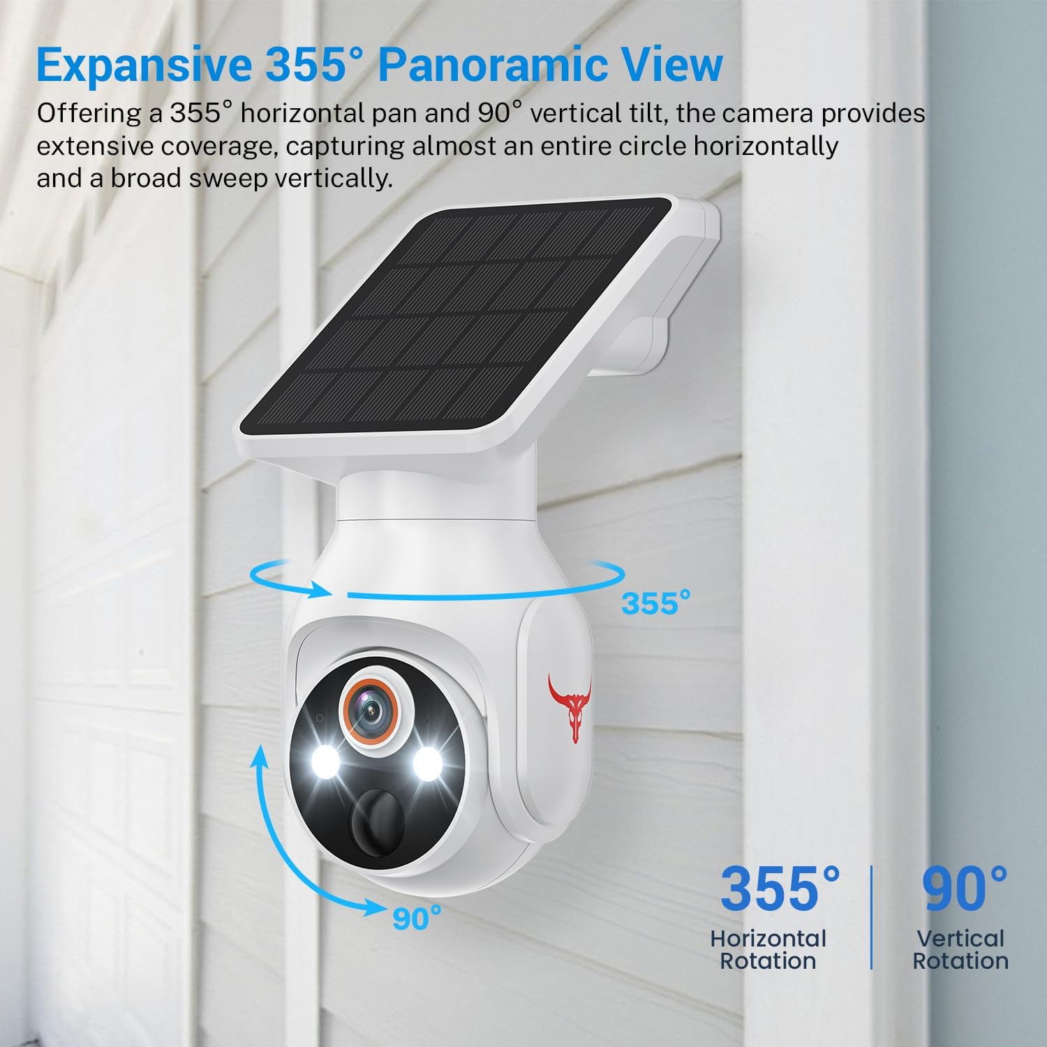 1080p Security Camera Wireless with Solar Panel, Smart AI Human Detection, 2-Way Audio, Color Night Vision, 2.4G WiFi, Cloud Storage, Indoor/Outdoor Surveillance Bullet Cam (WiFi) - Image 6