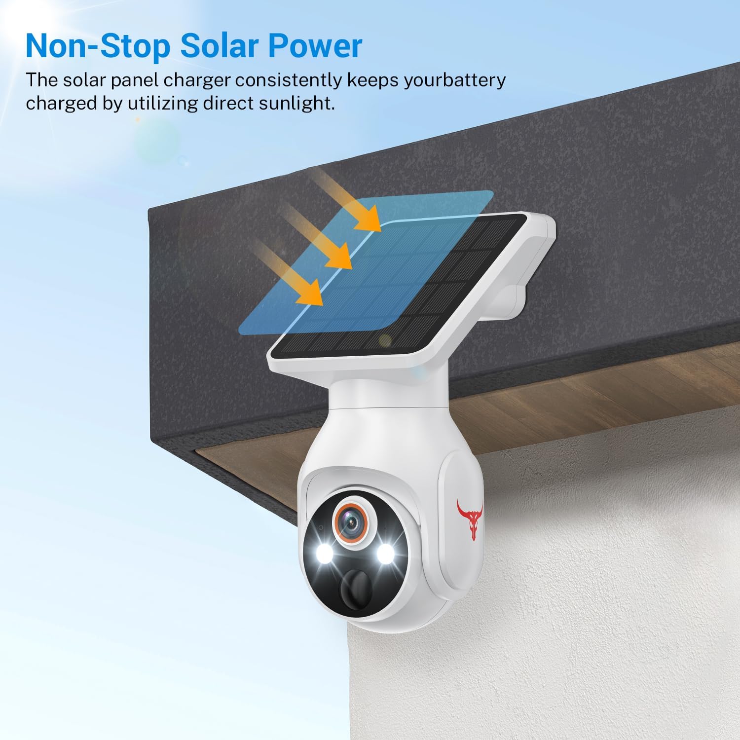 1080p Security Camera Wireless with Solar Panel, Smart AI Human Detection, 2-Way Audio, Color Night Vision, 2.4G WiFi, Cloud Storage, Indoor/Outdoor Surveillance Bullet Cam (WiFi) - Image 7