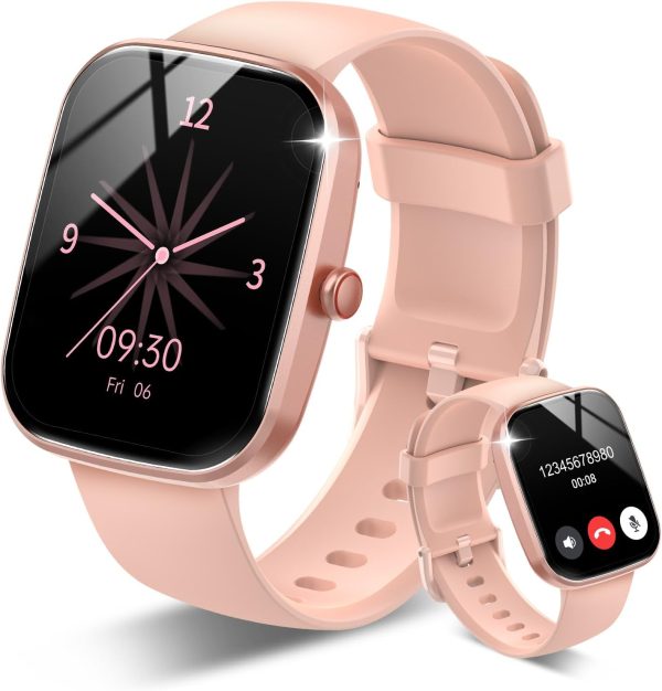 Smart Watch, 1.91" HD Screen Smartwatch for Men Women, Fitness Watch with Heart Rate/Sleep Monitor/Steps Monitor, 110+ Sports Modes, IP68 Waterproof Activity Trackers Pink