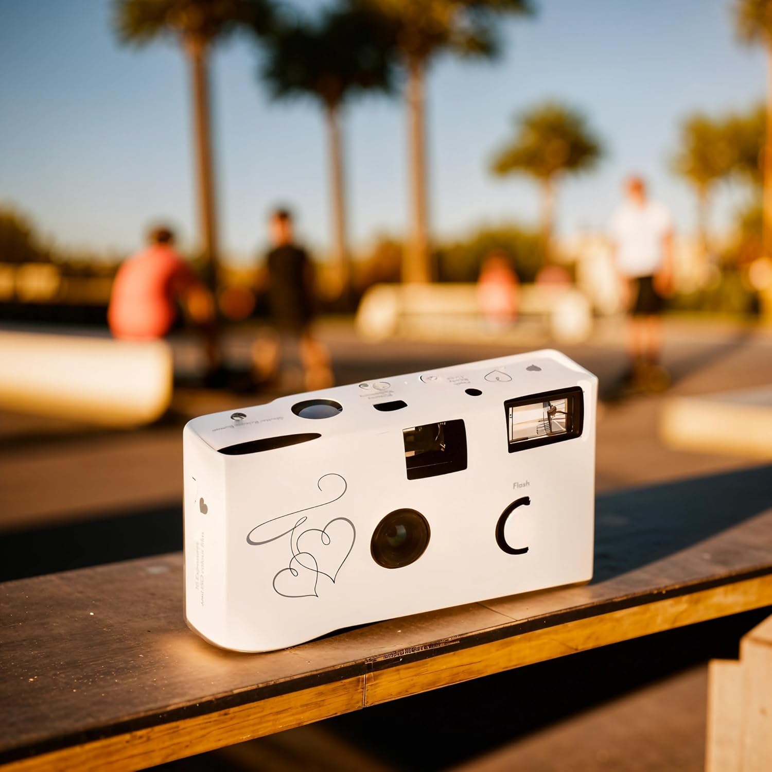 Weddingstar Disposable Camera with Flash - Single Use 35mm Film Camera for Wedding or Party Favors - Silver Enchanted Hearts (10 Pack) - Image 5